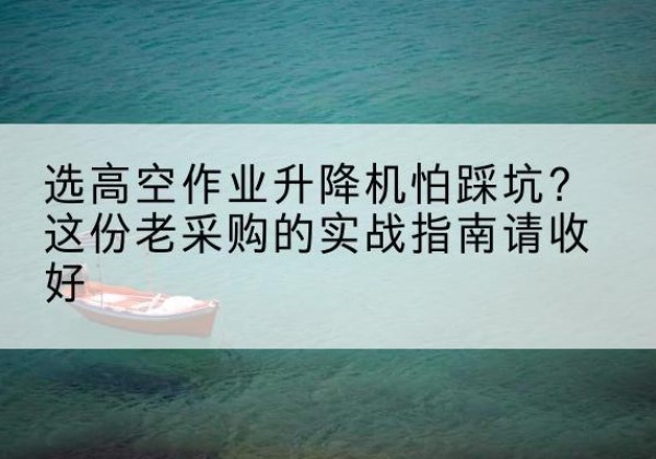 万源高空作业升降机厂家推荐-选高空作业升降机怕踩坑？这份老采购的实战指南请收好